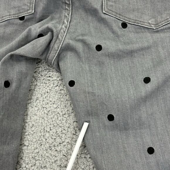 J. Crew Toothpick Skinny Leg Jeans Women 30T Gray Polka Dot Pockets Stretch K47 - Picture 6 of 16